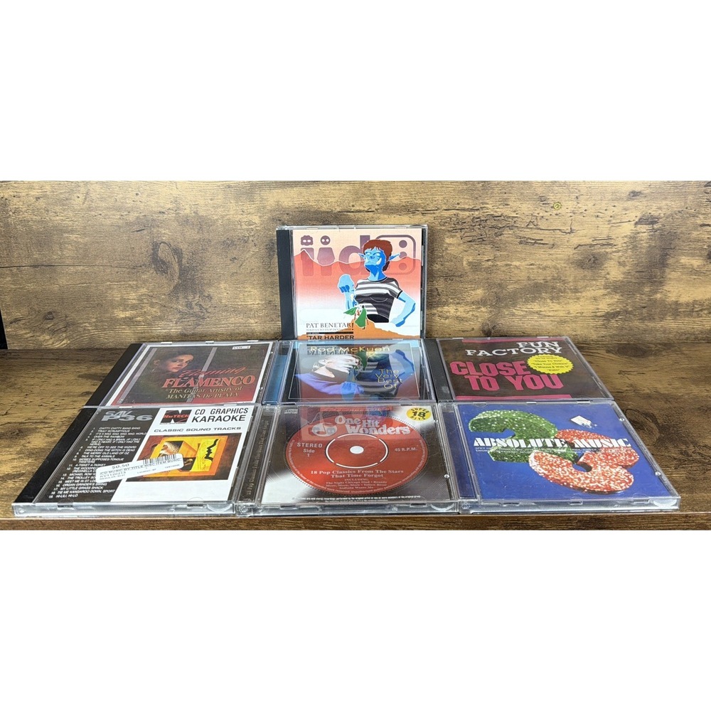 Bundle Of 7 Mixed Music CD & Karaoke Lot Vintage Pop, Flamenco, Karaoke Tracks